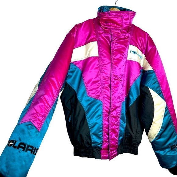POLARIS Blue, Pink, Black & White Vintage 90’s Jacket Size XL - Picture 1 of 17